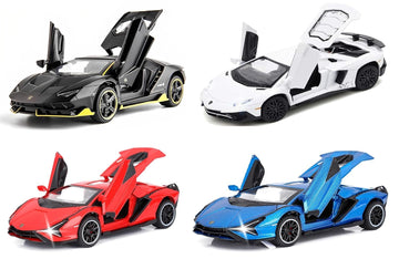 Kiddie Galaxia Die-Cast Metal Lamborghini Car Toy Model Car Pull Back Car Super Car With Openable Doors With Sound & Light For B