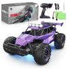 LARVEY 2WD 1:16 Scale Purple Remote control car, 20 Kmh High Speed girls Remote control car Monster Vehicle with LED Headlights