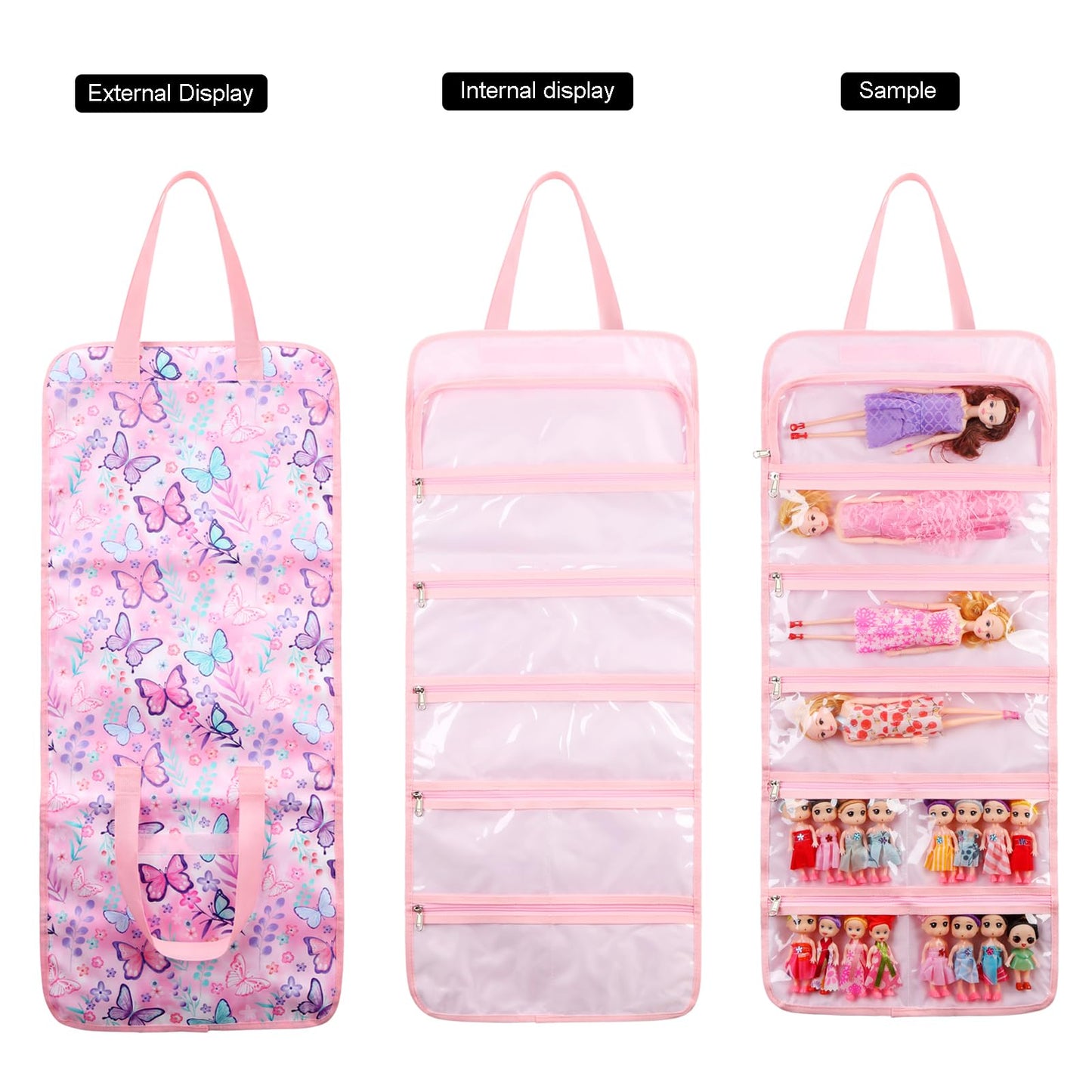 Octsky Toy Dolls Storage Bag Tote Carrying Case Compatible With Lol Surprise Toys Dolls Omg, Hanging Organizer Storage Bag With