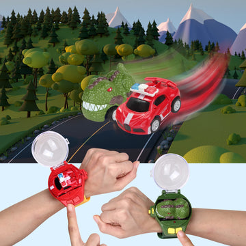 2023 Remote Control Car Watch Toys with LED Light,2.4 GHz Mini Racing Cars Wrist Toy for Kids,RC Small Car Interactive Outdoor G