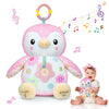 Fuzqq Baby Toys 0-6 Months,Musical Stuffed Animal Plush Toy,Textured Hanging Ring,Rattles & Crinkle Sound Paper,Tummy Time Toys