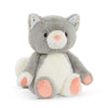B. Toys- B. Softies- 12' Plush Cat- Stuffed Animal – Super Soft Kitten – Gray & White – 12” – Washable – Baby, Toddler, Kids – Happyhues – Cloudy Cosmo – 0 Months +