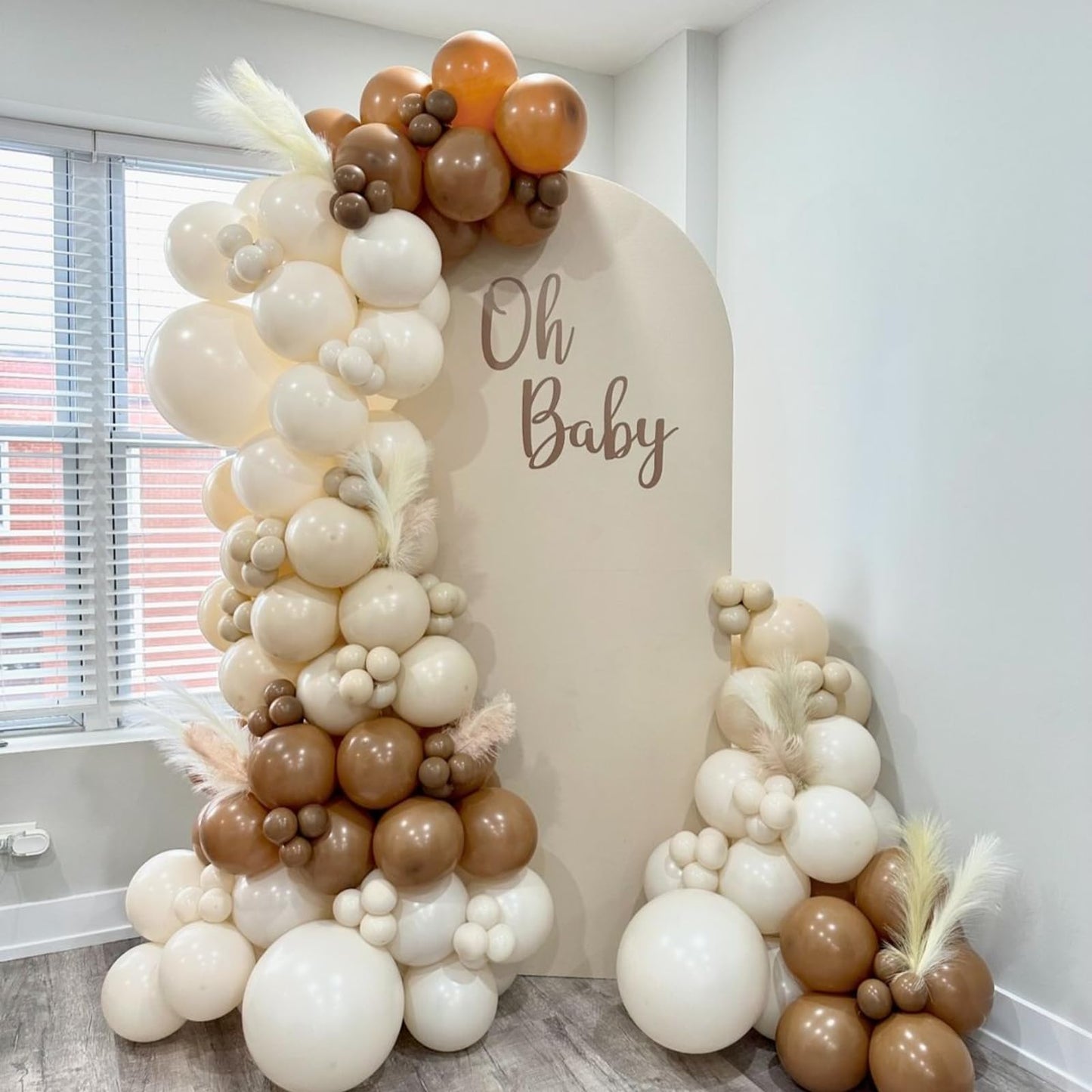 Brown And Gold Balloons, 60Pcs 12 Inch Brown Sand White And Nude Balloon Set With Metallic Gold Confetti Balloons, Latex Helium Balloons For Birthday Wedding Graduation Anniversary Party Decorations