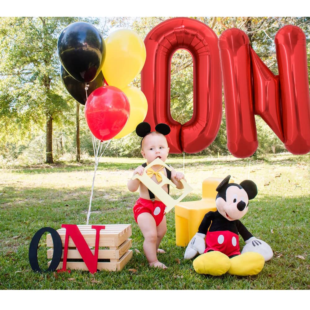 Toniful 40 Inch Large Bright Red Letter Balloons A-Z, Giant Jumbo Helium Foil Mylar Big Letter N Balloons For Birthday Party Ann