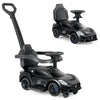 INFANS 3 in 1 Push Car for Toddlers, Black Maserati Stroller, 36.5”x16.5”x35”, Polypropylene, Model QLS-860