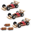 Pica Toys Wooden 2.4Ghz Wireless Remote Control Racing Car Kit F1 - Science Project For For Kids,Students,Education,School Model Car Kit To Build Experiment (3 Pack Of Red)
