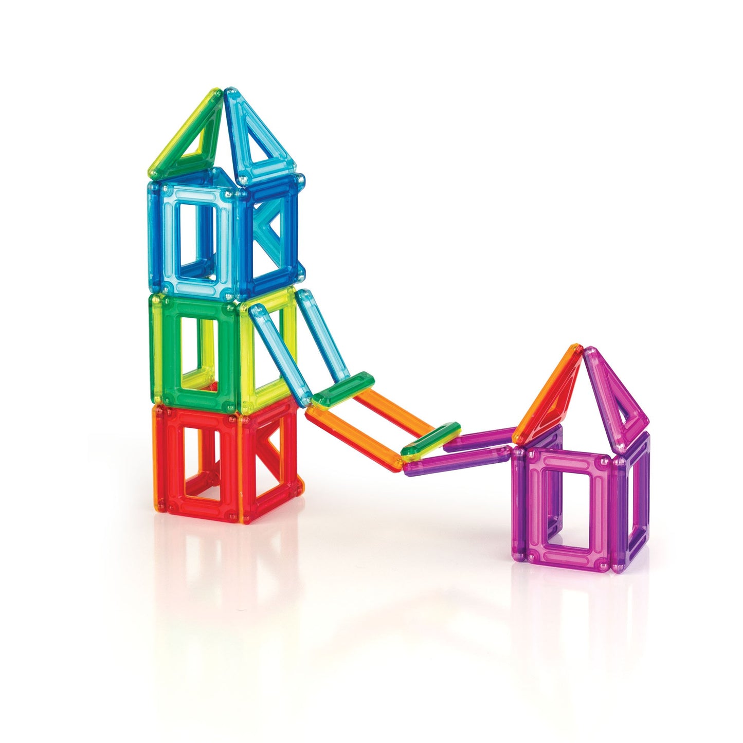 Guidecraft Powerclix Frame Magnetic Building Blocks Set - 26 Piece, Stem Educational Creative Construction Toy
