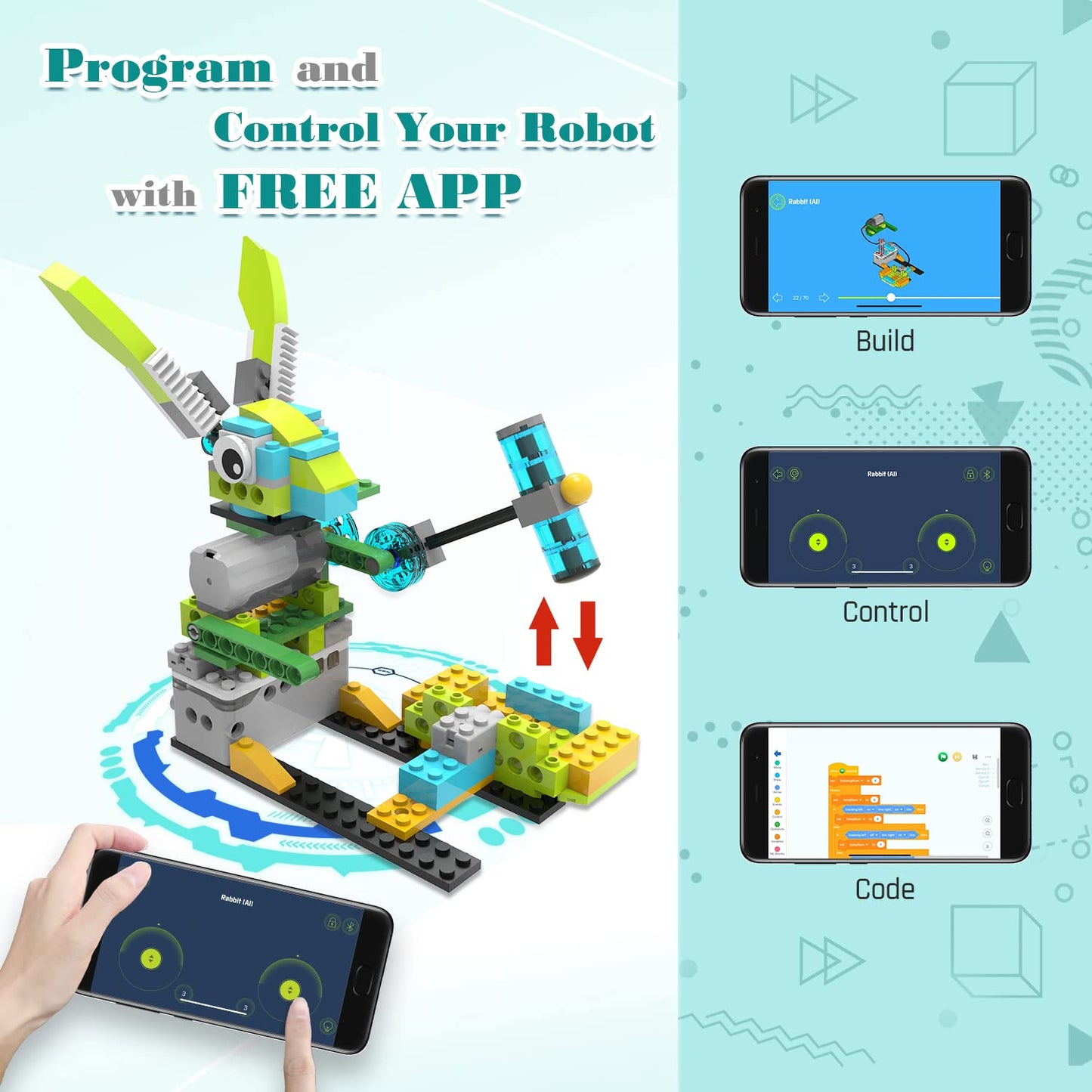 Makerzoid Coding Robot Toy for Kids 6-14, 100+ in 1 APP Control Robot Building Toys, Programmable Scratch Coding Kit with 23 Vid