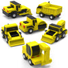 Tub Works® Construction™ Trucks Bath Toys, 6 Pack - Mold Free, Soft & Squeezable, Float on Water - Ideal for Babies & Toddlers, Yellow