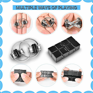 Dr.Kbder 5Pcs Fidget Toys Set, Autism Sensory Pack, Plastic, Multi Color, Stress Relief for Kids & Teens
