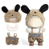 AICase for Labubu Clothes Designer/for Labubu Outfits Bear Clothes Set for 17cm Lububu Doll 3 Piece Set Hat Clothing for LA BUBU Boys and Girls Stylish Adorable Dolls Clothes Accessories (No Doll)