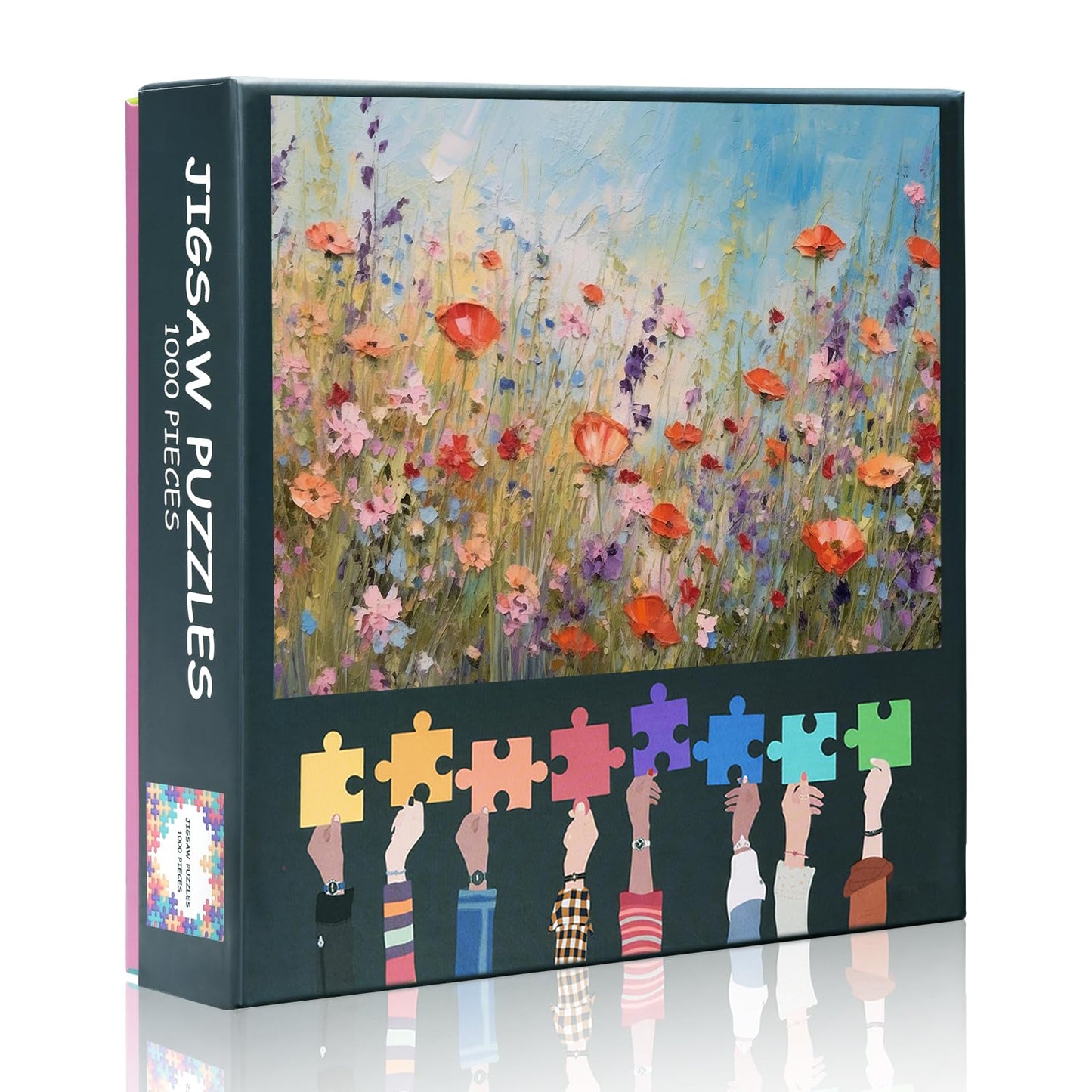Blooming Flower 1000 Piece Puzzle For Adults, Jigsaw Puzzles 1000 Pieces Gift Wildflower, Challenging Puzzles For Adults Poppy,