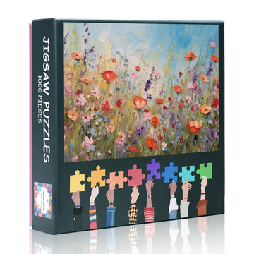 Blooming Flower 1000 Piece Puzzle For Adults, Jigsaw Puzzles 1000 Pieces Gift Wildflower, Challenging Puzzles For Adults Poppy,