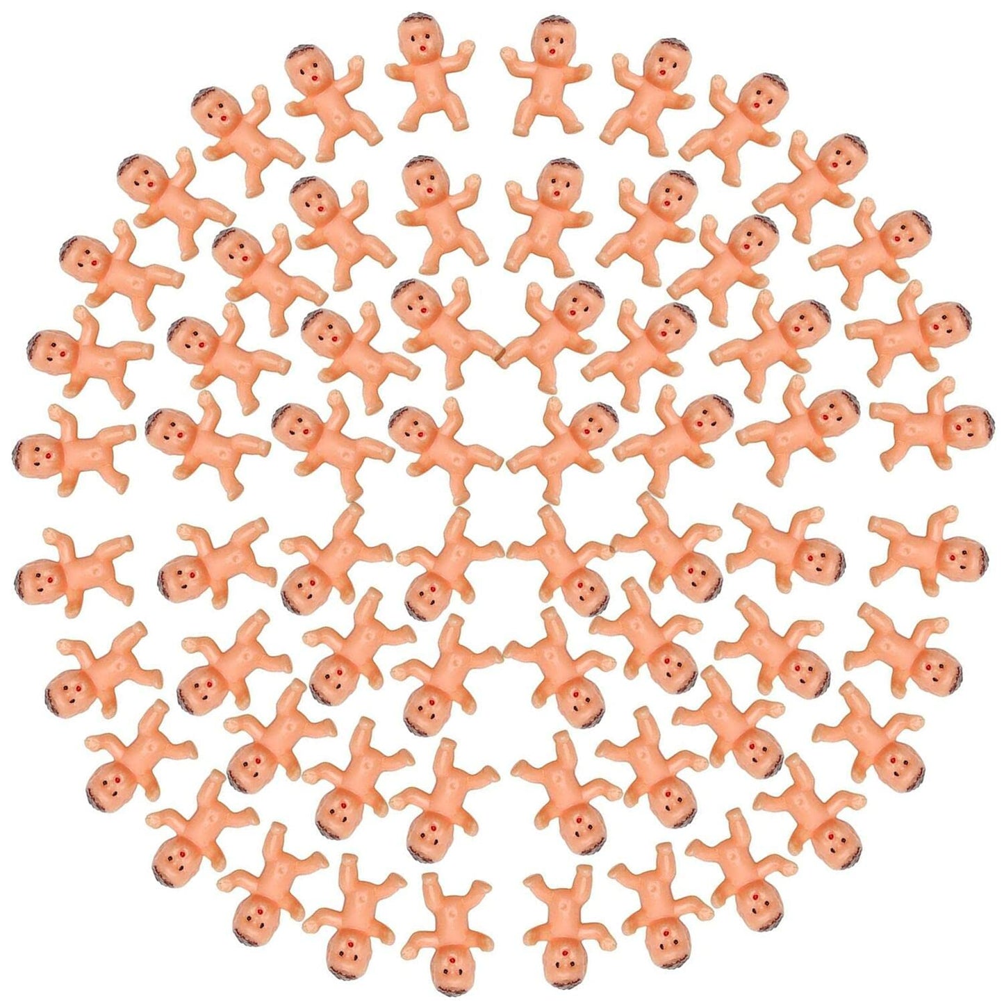 Jiakai 60Pcs Mini Plastic Babies For Baby Shower, Ice Cube Game, Party Decorations, Baby Toys
