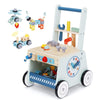 2-In-1 Baby Push Walker - Wooden Push Walker And Tool Toy For Babies - Toddler Learning Activity Walker For Girls Boys 1-3 Years