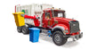 Bruder Mack Granite Side Loading Garbage Truck, White, Model 02811, Plastic Construction