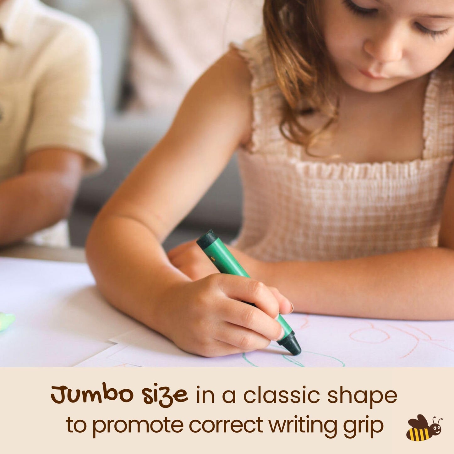 Honeysticks Jumbo Crayons (24 Pack) - 100% Pure Beeswax Crayons - Non Toxic Crayons For Kids - Large Crayons, Easy To Hold And Use, Unbreakable, Eco Friendly, Preschool Art Supplies, For Kids 2-4, 4-8