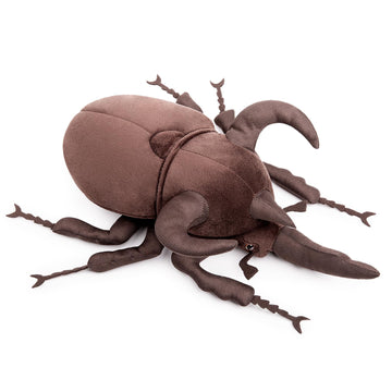 ZHONGXIN MADE 10 Atlas Beetle Plush Toy - Realistic Chalcosoma Stuffed Insect Model, Unique Gifts for Kids