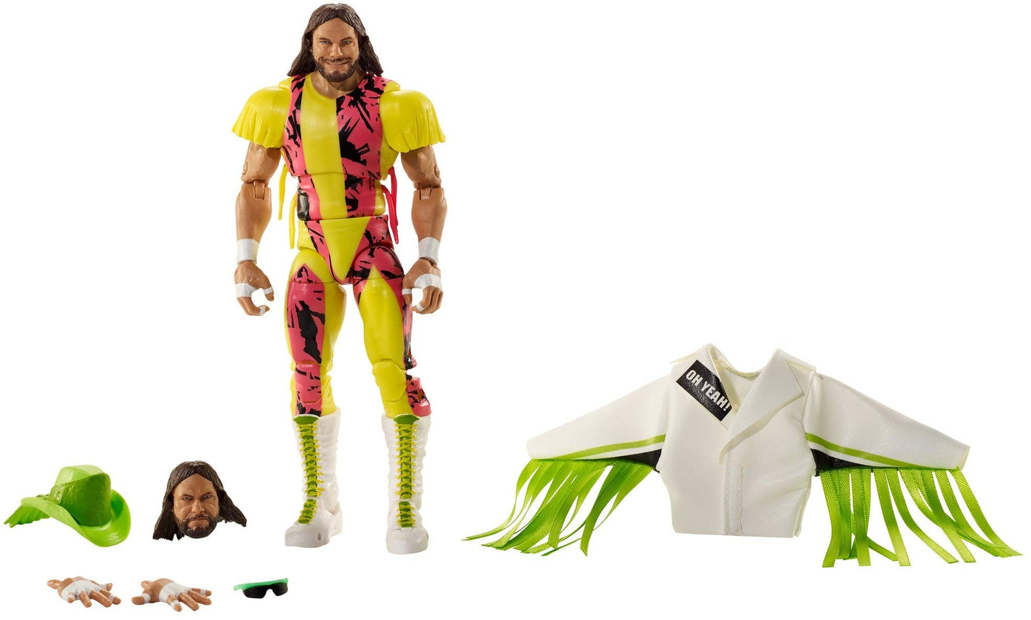 Wwe Ultimate Edition “Macho Man” Randy Savage Action Figure, 6-In /15.24-Cm, With Interchangeable Heads, Swappable Hands, & Entrance Gear For Ages 8 Years Old & Up