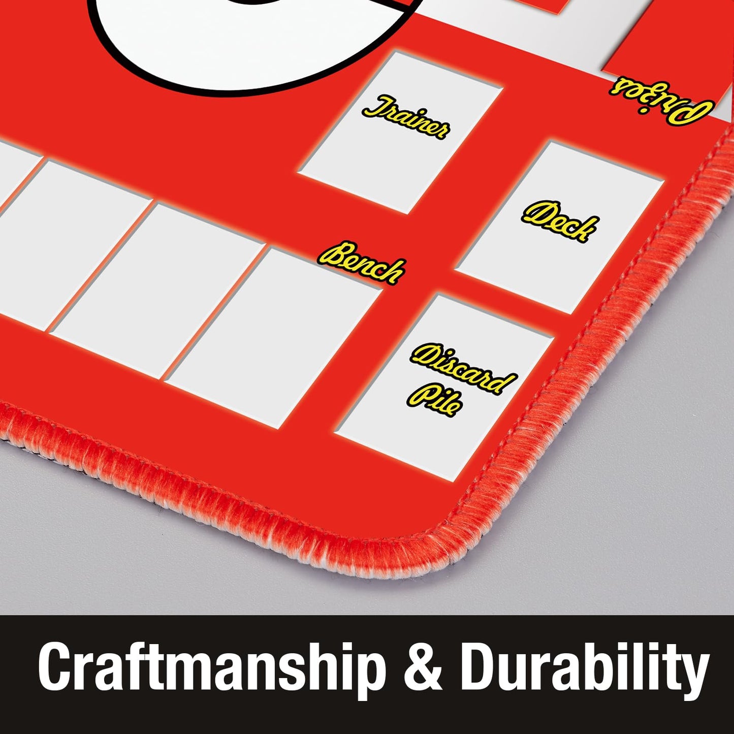 Biouai Playmat For Trading Card Game - Stitched Play Mats With Tube For Card Gameplay With Zones, 2 Player Trainer Game Playing