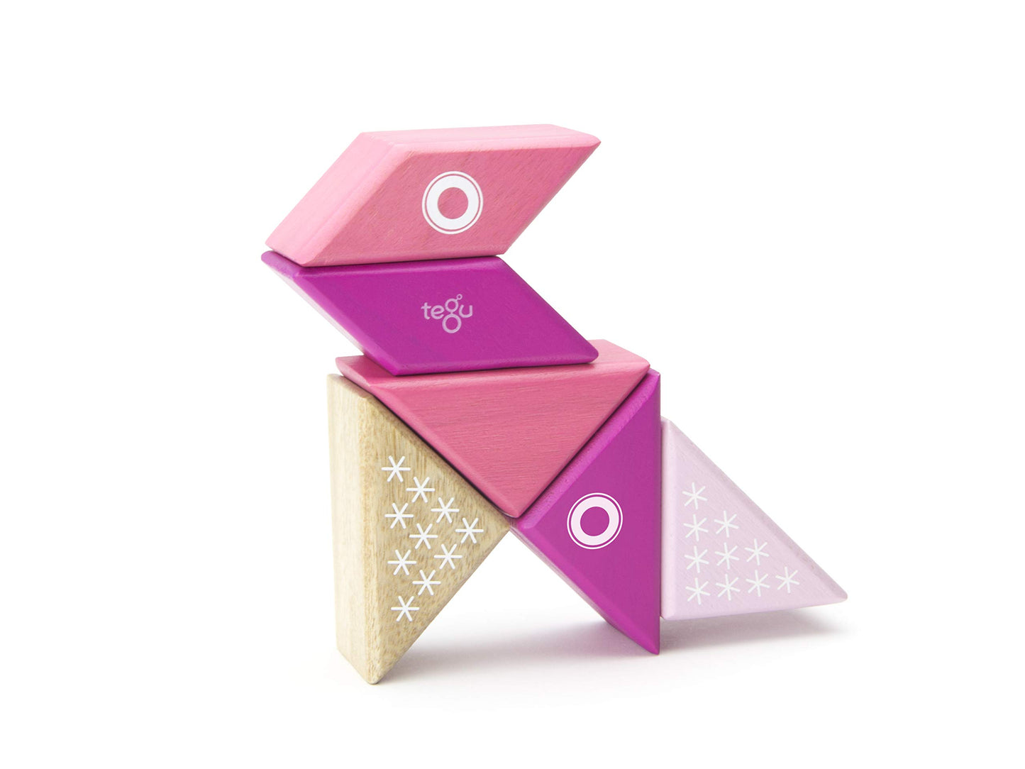 6 Piece Tegu Travel Pal Magnetic Wooden Block Set, Kitty