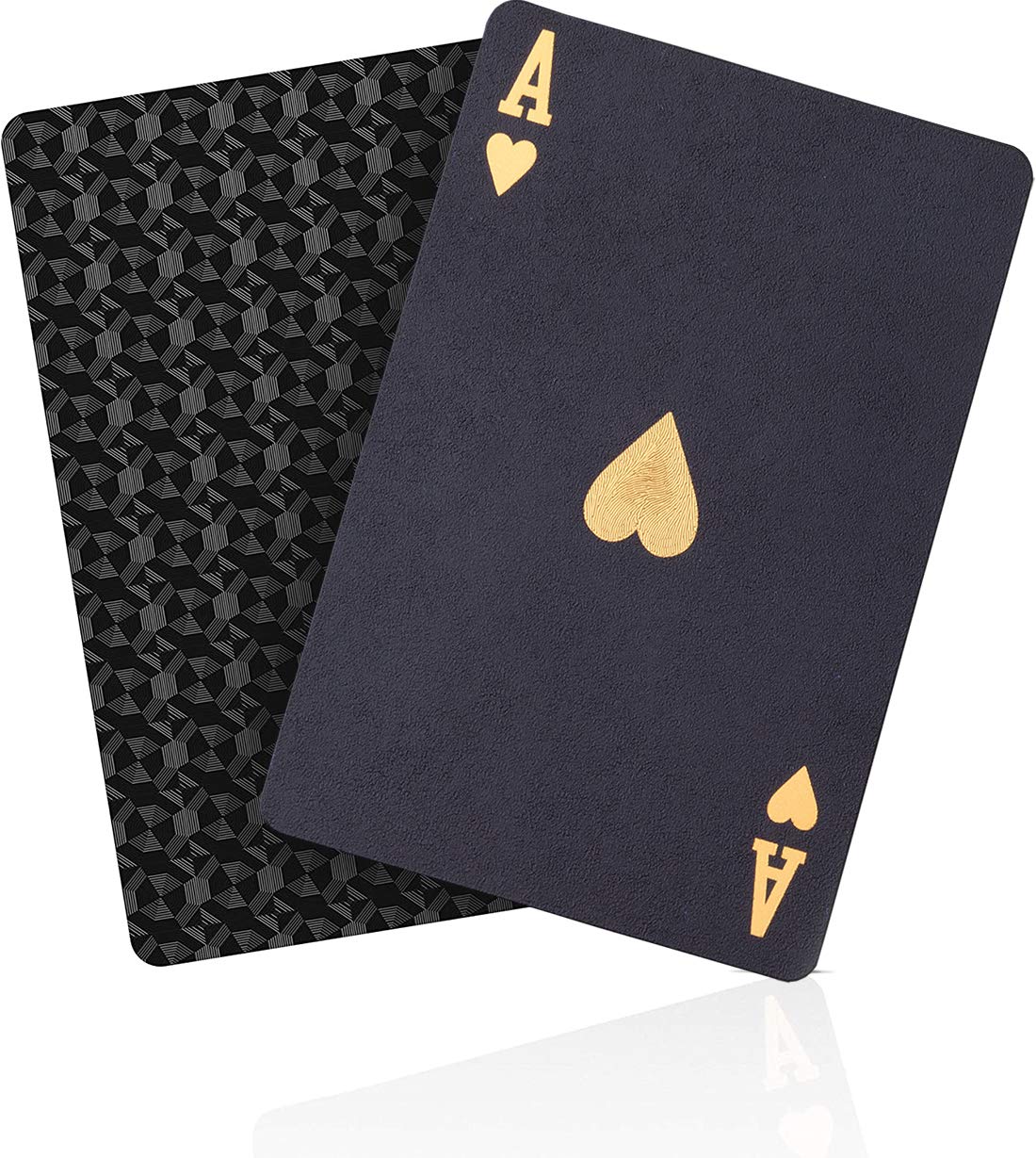 Acelion Waterproof Playing Cards, Plastic Playing Cards, Deck Of Cards, Gift Poker Cards (Black Diamond Cards)