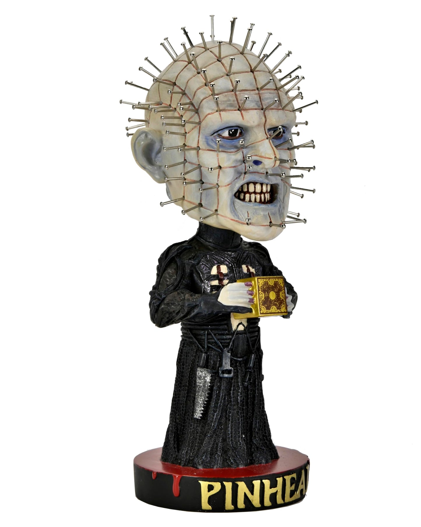 NECA Hellraiser Pinhead Head Knocker - Black Polyresin Figurine, One Size, Model 634482330401