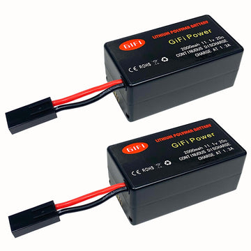 MaximalPower Gifi Power LiPo Battery or Charger for Parrot AR.Drone 2.0 & 1.0 Quadricopter (2 Battery 2000mAh)