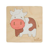 Happy Cow Wooden Puzzle For Kids | 5 Piece Jigsaw Puzzle For Preschool Kids | Learning Educational Toys Gifts For Boys Girls Age