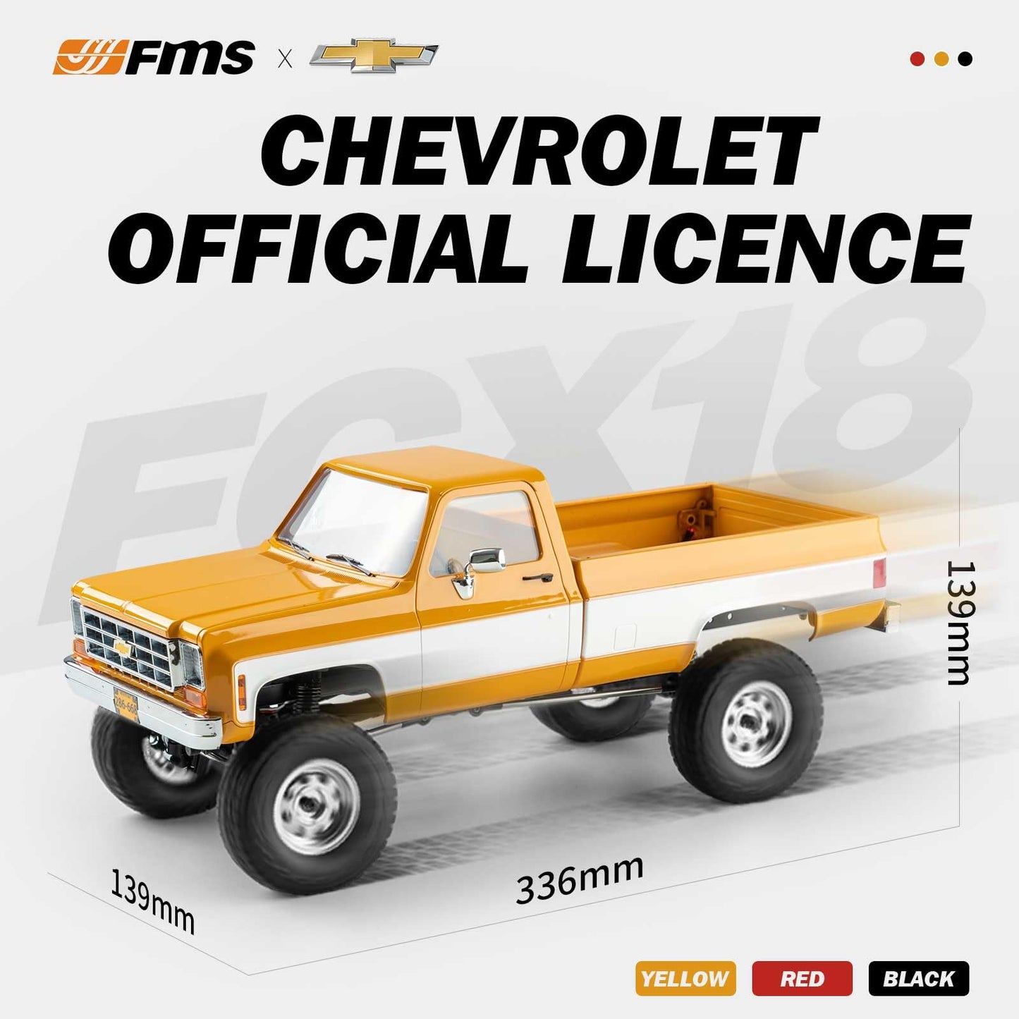 Beezrc Fms 1/18 Rc Crawler Fcx18 Chevy K10 Rc Truck Rtr Rc Car Official Licensed Model Car 8Km/H 4Wd 900Mah Hobby Rc Cars Remote