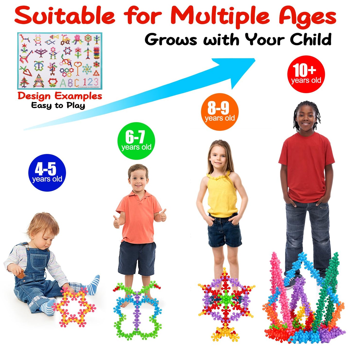 Kids Building Stem Toys For 3 4 5 6+ Year Old Boy Girl Birthday Gift, 300Pcs Educational Interlocking Discs Building Blocks For Kids Ages 3-5 4-8 5-7 Preschool Classroom Manipulatives Creative Games