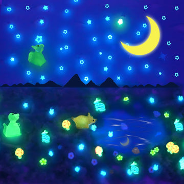 Lawoho 6 Pack Dinosaurs Slime Kit For Kids - Cloud, Butter, Clear Slimes With Glow In The Dark Add-Ins, Green & Blue Dino Slime,