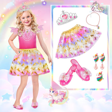 Princess Dress Up For Girls, Dress Up Clothes For Girl With Princess Shoes, Toddler Girls Boutique, Pretend Play Gifts For Littl