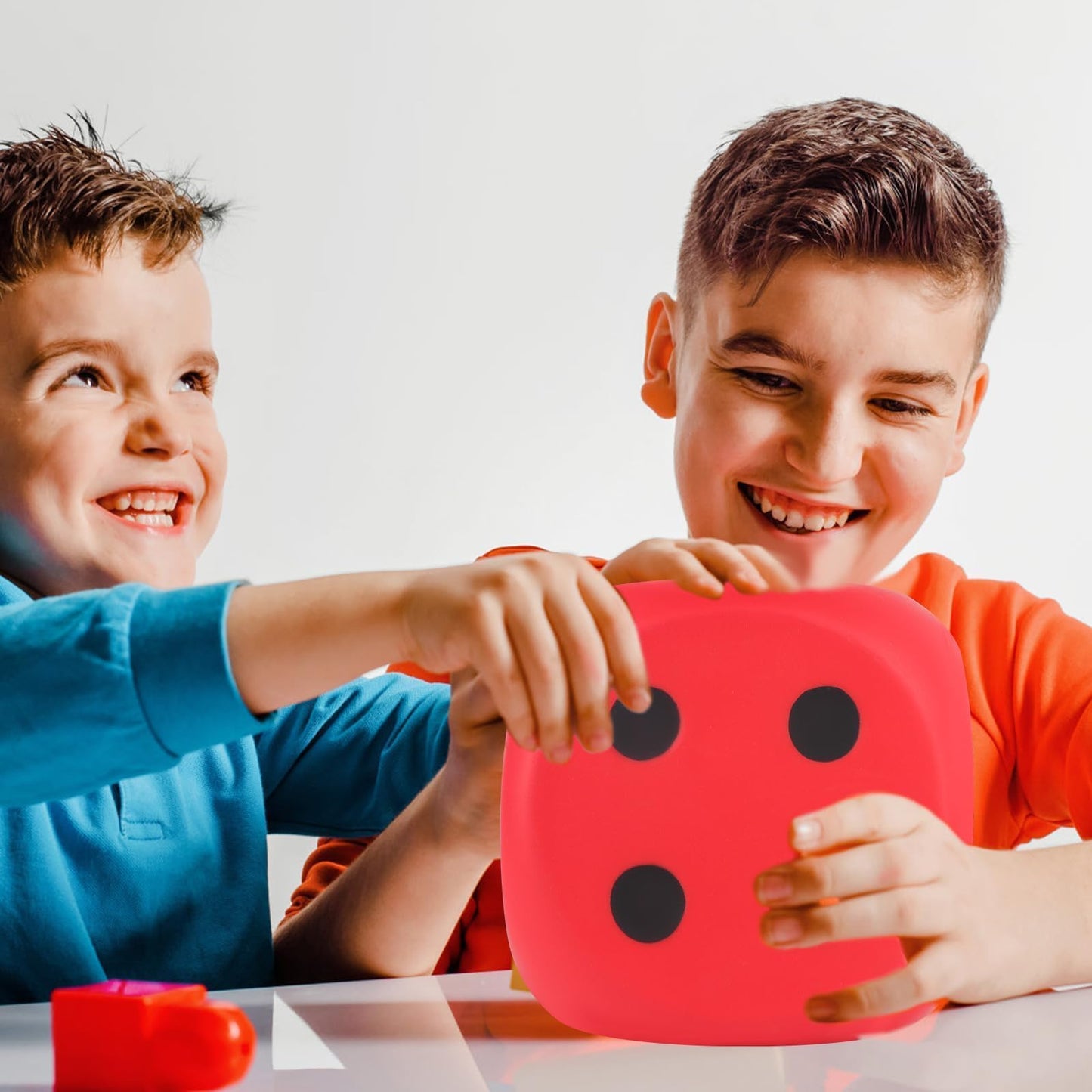 Anboor 5.9'' Large Dice Squishies Foam Dice Jumbo Squeeze Toys, Giant Dice Game Collection Decorative Props(Red)