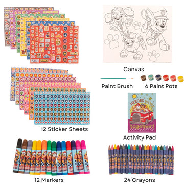 Paw Patrol Creative Coloring Canvas Painting And Activity Set For Kids, 1000+ Pcs
