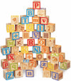 Maxim Deluxe Wooden Abc Blocks. Extra-Large Engraved Baby Alphabet Letters, Counting & Building Block Set