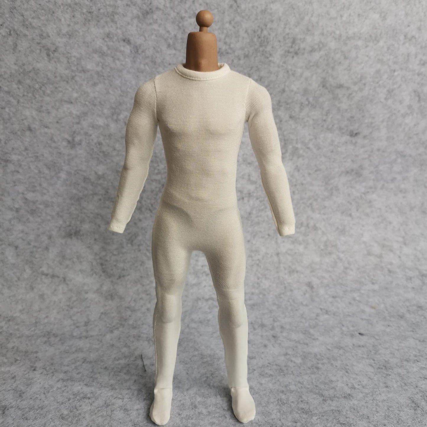SSbeauty M 1/6 Scale Male Figure Clothes Long Sleeved Bodysuit Undercoat Jumpsuit Cloth for 12'' Action Figure Doll Clothes (Whi