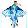 Kaiciuss Dragon Kite For Kids, Easy Flying Beach For Boys, 63 Large Line Delta With 67 Tail And 300 Ft String Handle