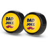 2X Dad Joke Button - Yellow Funny Gift for Dads & Fathers - Perfect for Birthdays & Father's Day from Daughter