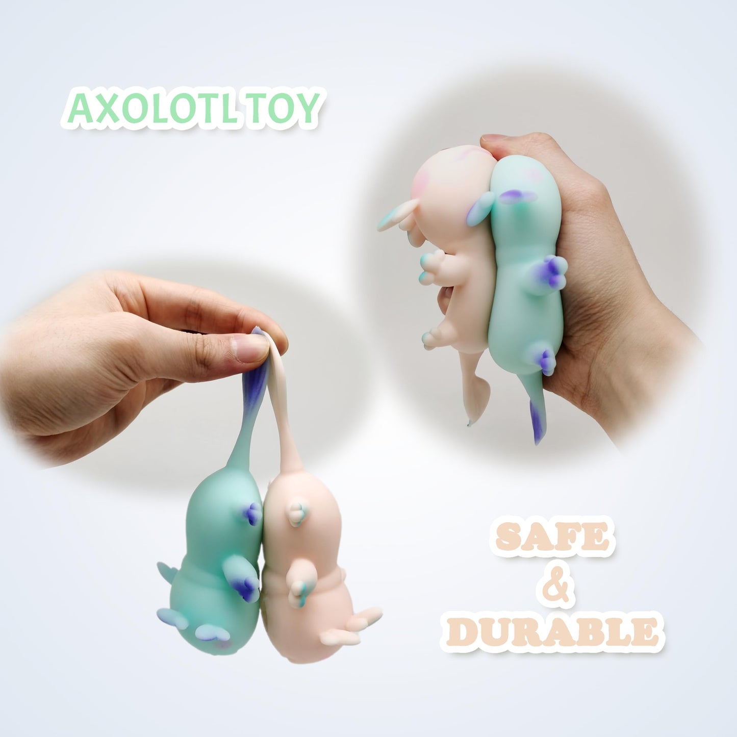 Ztatu Axolotl Squishy Animal Toys Stress Balls For Adults (2Pcs) Axolotl Squishy Fidget Toys, Sensory Toys For Kids, Party Favor