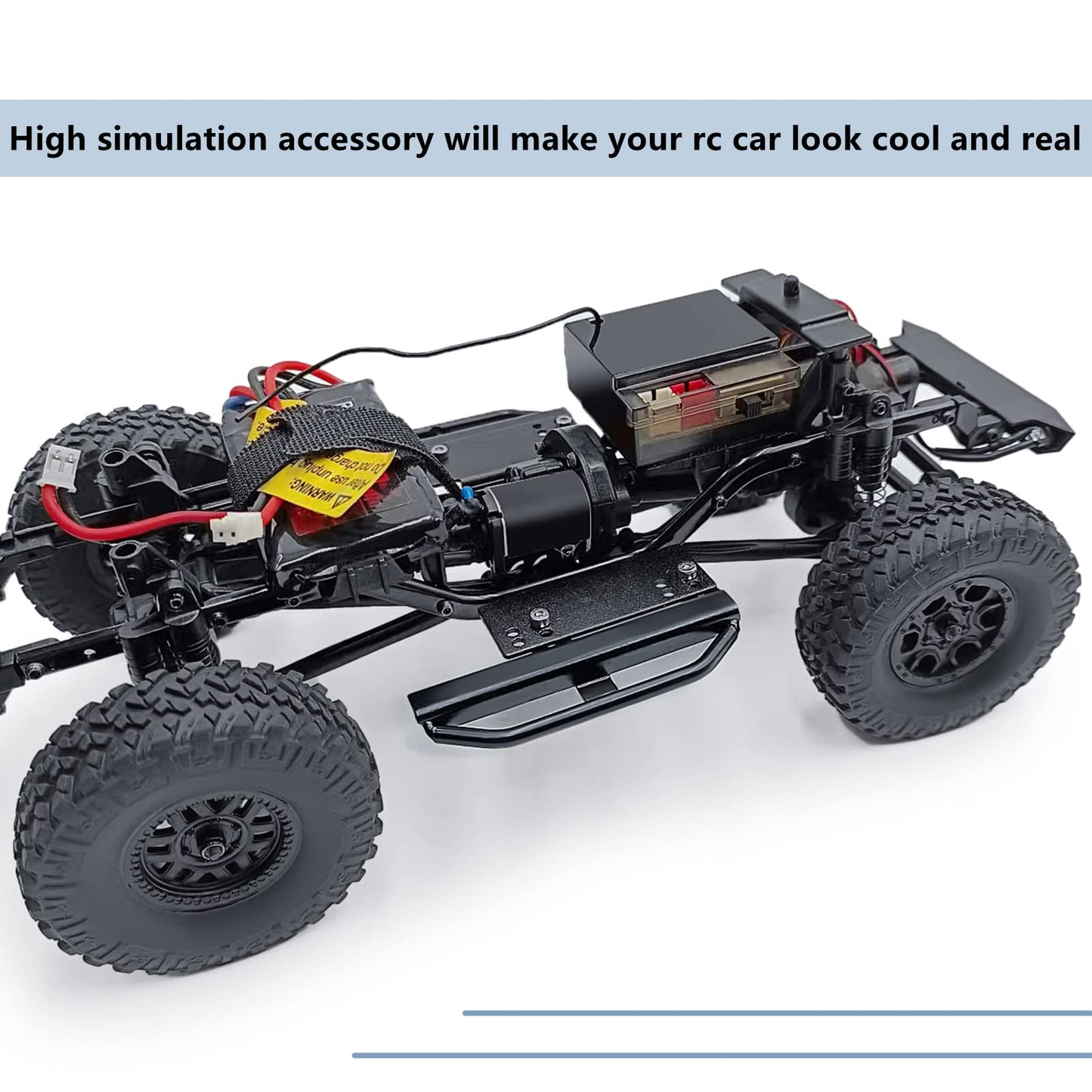 MORLORDY RC Rock Rails Side Pedal Running Board Foot Plate Rock Slides for 1/24 RC Crawler Car Accessories SCX24 Upgrades Parts