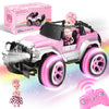 Carox Remote Control Car for Girls, Pink RC Car with Doll and Sticker for Ages 6-10 Years Old Girls, 80 mins with Rechargeable B