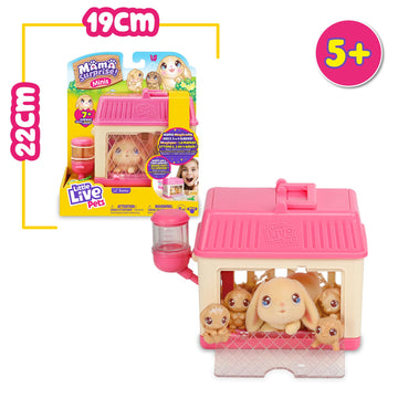 Little Live Pets - Mama Surprise Minis Bunny, Plush Bunny With Sounds And Movements, Who Has Babies, Interactive Pet, Toy For Bo