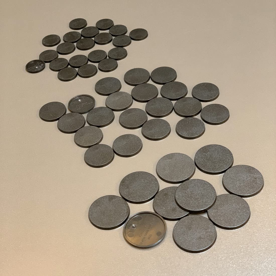 Nc Ebco 50Pcs Mix Round Plastic Model Bases 25Mm/32Mm/40Mm For Gaming Miniatures Or Wargames Role Playing Board Game Figure Toy