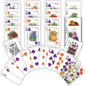 MasterPieces Family Games - Farmers Almanac Fruits Vegetables & Herbs Playing Cards - Officially Licensed Playing Card Deck for