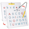 Gamenote Double Sided Magnetic Letter Board - 2 In 1 Alphabet Magnets Tracing Board For Toddlers Abc Letters Uppercase & Lowercase Practicing