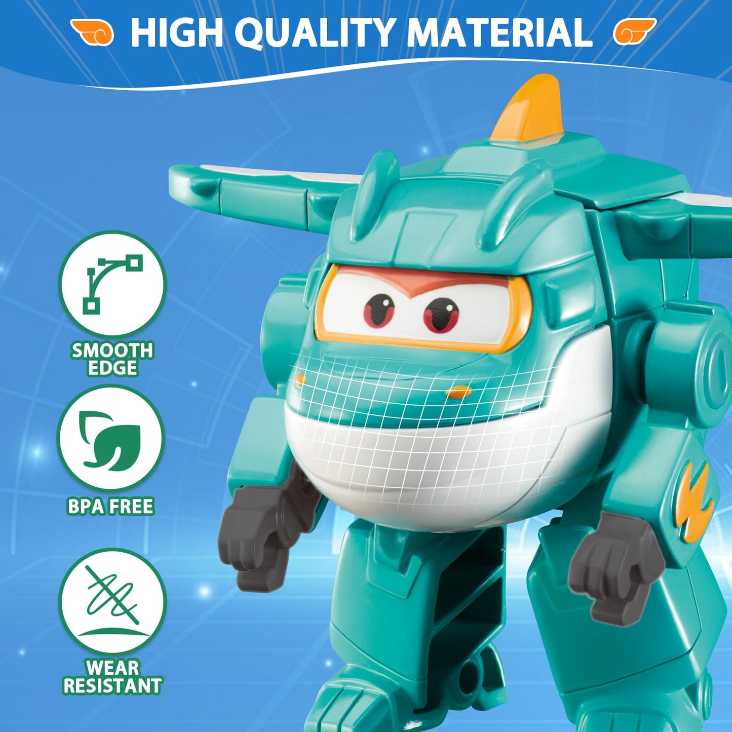 Super Wings Transformer Toys, 2 In Tino Robot Transformer Action Figures, 2-In-1 Mode Robot Transformer Toys For Boys Girls 4-6 6-8, Fun Plane Toys For Boys Toddlers Kids Age 3 4 5 6 7 8