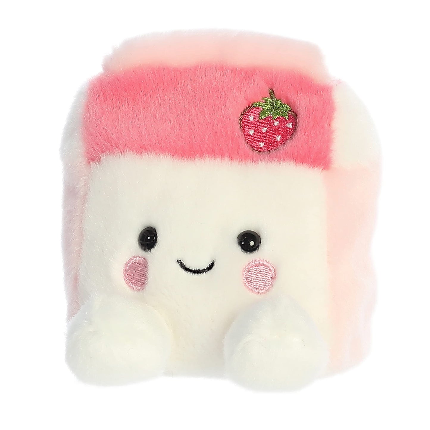 Aurora Adorable Palm Pals Fresa Strawberry Milk Stuffed Animal - Pocket-Sized Play - Collectable Fun - Pink 5 Inches
