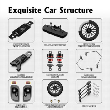 AMORIL 1:10 Fast Brushless RC Cars,Top Speed 120KM/H Large Remote Control Cars with 6 Lights for Adults,4x4 On-Road Hobby Racing