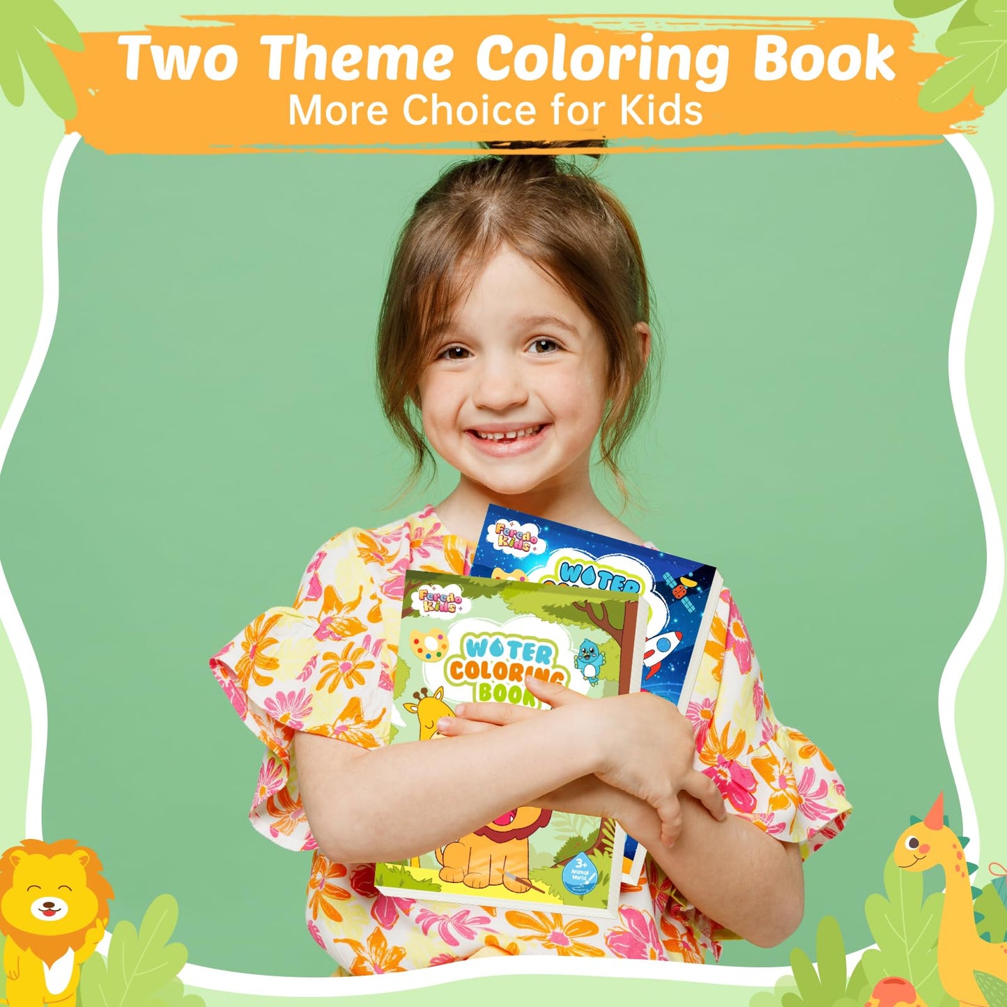 Feredo Kids Kids Watercolor Drawing Paint Set: 2 Pack Coloring Painting Book For Age 4 5 7 8,Arts And Crafts Activities Christma